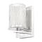 Z-Lite Grayson Wall Sconce, 1-Light, 4.75 In.W x 5.75 In.L x 8.25 In.H, Chrome/Clear + Etched Opal 1949-1S-CH - alternate 5